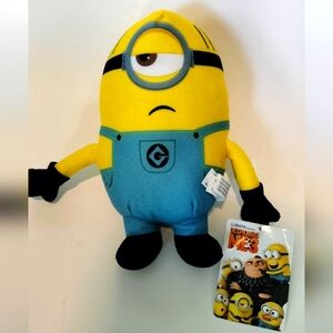NWT Despicable Me Minion Stuart Plush Sad Face 7"
